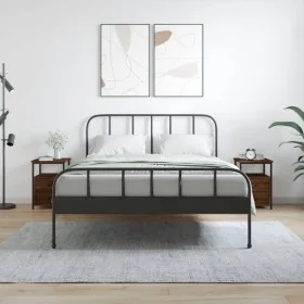 Mesitas noche 2 uds madera ingeniería marrón roble 34x35,5x50cm de vidaXL, Mesitas de noche - Ref: Foro24-826022, Precio: 73,...