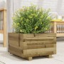 Jardinera madera de pino impregnada 40x40x26,5 cm en Macetas y jardineras | Comprar online en Foru.es