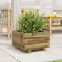Jardinera madera de pino impregnada 40x40x26,5 cm en Macetas y jardineras | Comprar online en Foru.es