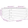 Jardinera de madera maciza de pino 50x50x26,5 cm en Macetas y jardineras | Comprar online en Foru.es