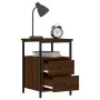 Mesitas noche 2 uds madera ingeniería marrón roble 34x35,5x50cm de vidaXL, Mesitas de noche - Ref: Foro24-826022, Precio: 73,...