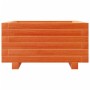 Jardinera madera maciza de pino marrón cera 50x50x26,5 cm en Macetas y jardineras | Comprar online en Foru.es