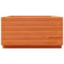 Jardinera madera maciza de pino marrón cera 50x50x26,5 cm en Macetas y jardineras | Comprar online en Foru.es