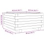 Jardinera madera maciza de pino marrón cera 50x50x26,5 cm en Macetas y jardineras | Comprar online en Foru.es