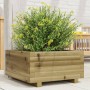 Jardinera de madera de pino impregnada 50x50x26,5 cm en Macetas y jardineras | Comprar online en Foru.es