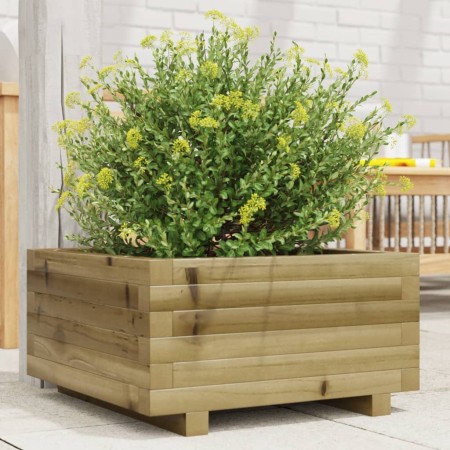 Jardinera de madera de pino impregnada 50x50x26,5 cm en Macetas y jardineras | Comprar online en Foru.es