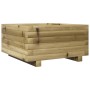 Jardinera de madera de pino impregnada 50x50x26,5 cm en Macetas y jardineras | Comprar online en Foru.es