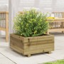 Jardinera de madera de pino impregnada 50x50x26,5 cm en Macetas y jardineras | Comprar online en Foru.es