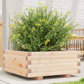 Jardinera de madera maciza de pino 60x60x26,5 cm en Macetas y jardineras | Comprar online en Foru.es
