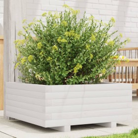 Jardinera de madera maciza de pino blanco 60x60x26,5 cm en Macetas y jardineras | Comprar online en Foru.es