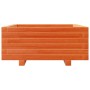 Jardinera de madera maciza de pino marrón cera 60x60x26,5 cm en Macetas y jardineras | Comprar online en Foru.es