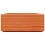 Jardinera de madera maciza de pino marrón cera 60x60x26,5 cm en Macetas y jardineras | Comprar online en Foru.es