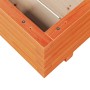 Jardinera de madera maciza de pino marrón cera 60x60x26,5 cm en Macetas y jardineras | Comprar online en Foru.es