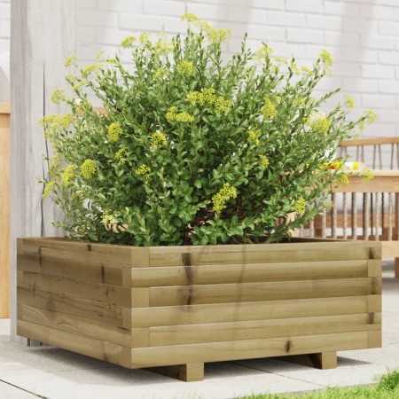 Jardinera de madera de pino impregnada 60x60x26,5 cm en Macetas y jardineras | Comprar online en Foru.es
