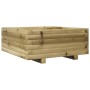 Jardinera de madera de pino impregnada 60x60x26,5 cm en Macetas y jardineras | Comprar online en Foru.es