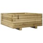 Jardinera de madera de pino impregnada 60x60x26,5 cm en Macetas y jardineras | Comprar online en Foru.es