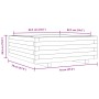 Jardinera de madera maciza de pino blanco 70x70x26,5 cm en Macetas y jardineras | Comprar online en Foru.es
