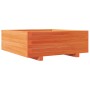 Jardinera de madera maciza de pino marrón cera 70x70x26,5 cm en Macetas y jardineras | Comprar online en Foru.es