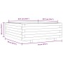 Jardinera de madera maciza de pino marrón cera 70x70x26,5 cm en Macetas y jardineras | Comprar online en Foru.es