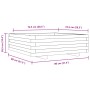Jardinera de madera maciza de pino 80x80x26,5 cm en Macetas y jardineras | Comprar online en Foru.es