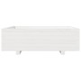 Jardinera de madera maciza de pino blanca 80x80x26,5 cm en Macetas y jardineras | Comprar online en Foru.es
