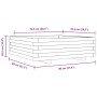 Jardinera de madera maciza de pino blanca 80x80x26,5 cm en Macetas y jardineras | Comprar online en Foru.es