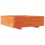 Jardinera de madera maciza de pino marrón cera 80x80x26,5 cm en Macetas y jardineras | Comprar online en Foru.es