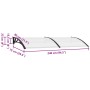 Marquesina para puerta PC negro y transparente 240x75 cm en Toldos | Comprar online en Foru.es
