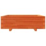 Jardinera de madera maciza de pino marrón cera 80x80x26,5 cm en Macetas y jardineras | Comprar online en Foru.es