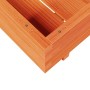 Jardinera de madera maciza de pino marrón cera 80x80x26,5 cm en Macetas y jardineras | Comprar online en Foru.es