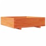 Jardinera de madera maciza de pino marrón cera 90x90x26,5 cm en Macetas y jardineras | Comprar online en Foru.es
