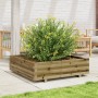 Jardinera de madera de pino impregnada 90x90x26,5 cm en Macetas y jardineras | Comprar online en Foru.es