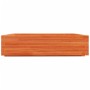 Jardinera de madera maciza de pino marrón cera 100x100x26,5 cm en Macetas y jardineras | Comprar online en Foru.es