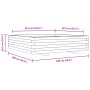 Jardinera de madera de pino impregnada 100x100x26,5 cm en Macetas y jardineras | Comprar online en Foru.es