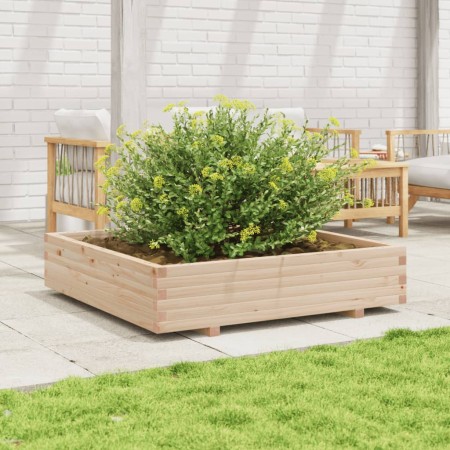 Jardinera de madera maciza de pino 110x110x26,5 cm en Macetas y jardineras | Comprar online en Foru.es