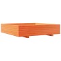 Jardinera de madera maciza de pino marrón cera 110x110x26,5 cm en Macetas y jardineras | Comprar online en Foru.es