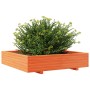 Jardinera de madera maciza de pino marrón cera 110x110x26,5 cm en Macetas y jardineras | Comprar online en Foru.es