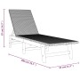 Tumbona ratán sintético y madera maciza acacia marrón y negro de vidaXL, Tumbonas - Ref: Foro24-319726, Precio: 140,63 €, Des...