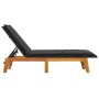 Tumbona con cojín ratán sintético y madera maciza acacia de vidaXL, Tumbonas - Ref: Foro24-319723, Precio: 162,47 €, Descuent...