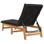 Liege mit Kissen aus synthetischem Rattan und massivem Akazienholz von vidaXL, Liegen - Ref: Foro24-319723, Preis: 159,62 €, ...