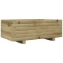 Jardinera de madera de pino impregnada 70x40x26,5 cm en Macetas y jardineras | Comprar online en Foru.es