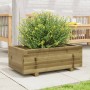 Jardinera de madera de pino impregnada 70x40x26,5 cm en Macetas y jardineras | Comprar online en Foru.es