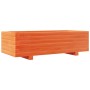 Jardinera de madera maciza de pino marrón cera 90x40x26,5 cm en Macetas y jardineras | Comprar online en Foru.es