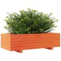 Jardinera de madera maciza de pino marrón cera 90x40x26,5 cm en Macetas y jardineras | Comprar online en Foru.es