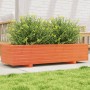 Jardinera de madera maciza de pino marrón cera 110x40x26,5 cm en Macetas y jardineras | Comprar online en Foru.es