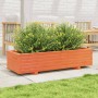 Jardinera de madera maciza de pino marrón cera 110x40x26,5 cm en Macetas y jardineras | Comprar online en Foru.es