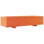 Jardinera de madera maciza de pino marrón cera 110x40x26,5 cm en Macetas y jardineras | Comprar online en Foru.es