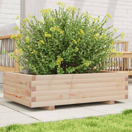 Jardinera de madera maciza de pino 90x60x26,5 cm en Macetas y jardineras | Comprar online en Foru.es