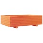 Jardinera de madera maciza de pino marrón cera 90x60x26,5 cm en Macetas y jardineras | Comprar online en Foru.es