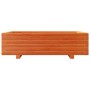 Jardinera de madera maciza de pino marrón cera 90x60x26,5 cm en Macetas y jardineras | Comprar online en Foru.es